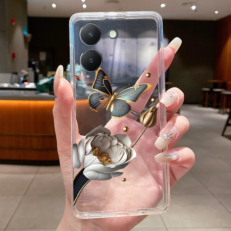 Transparent Butterfly Soft Silicone TPU Phone Case - Protective Casing