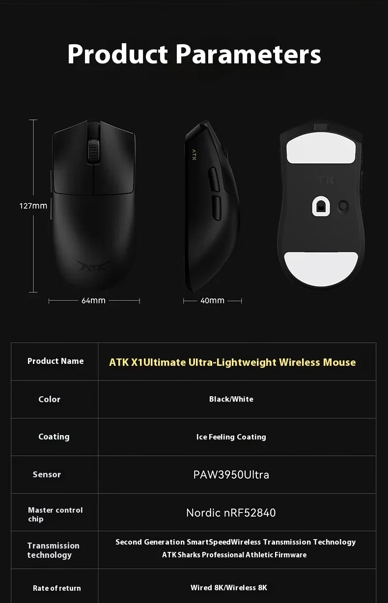ATK X1 Ultra X1 Ultimate X1 Pro Max Wireless Gaming Mouse