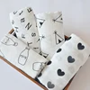 110X110CM Muslin Blanket Cotton Baby Swaddle Soft Newborn Blanket Bath Towel Gauze Infant Boy Girl Wrap Sleepsack Stroller Cover 1