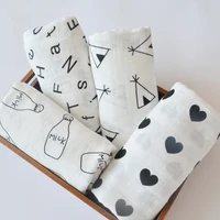 110X110CM Muslin Blanket Cotton Baby Swaddle Soft Newborn Blanket Bath Towel Gauze Infant Boy Girl Wrap Sleepsack Stroller Cover 1