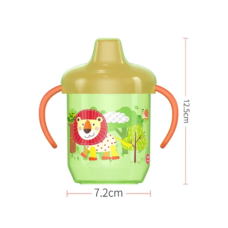 Baby Learning Drinking Cup Double Handle Flip Lid BPA Free Leakproof Infants Water Cups Bottle Duckbill Cup Lid Drinking Cup Drinking Water Bottle