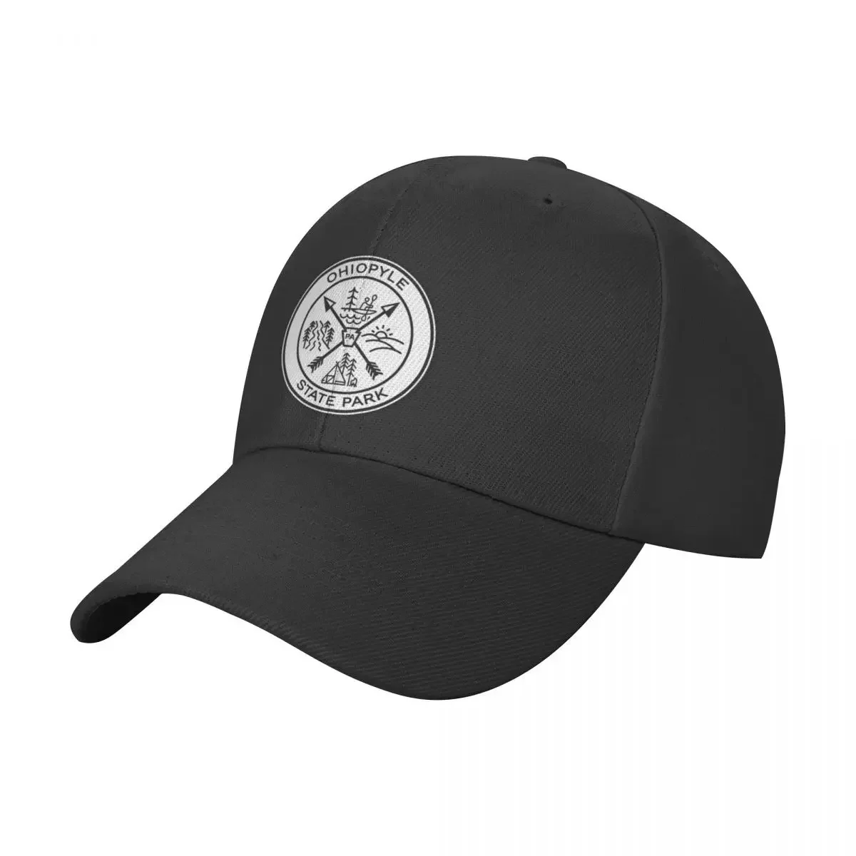 

Ohiopyle State Park BW drawing Baseball Cap Hip Hop Sunhat New In Hat Visor Men Caps Women's