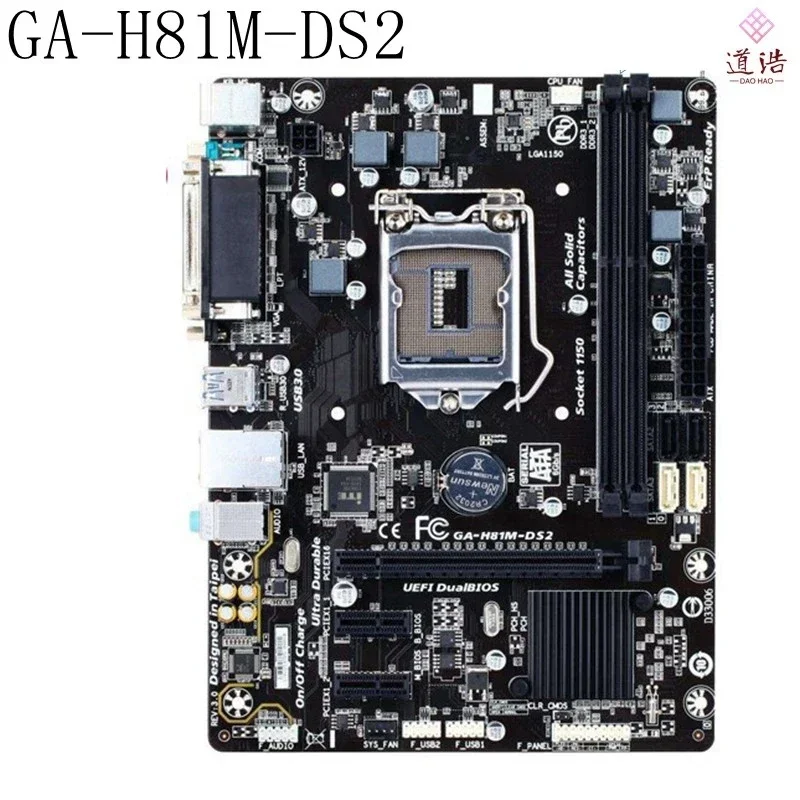 For GA-H81M-DS2 Motherboard LGA 1150 DDR3 SATA3.0 USB3.0 VGA+COM+LPT Mainboard 1 S0b7408c845144f1d9ae145088a590490z