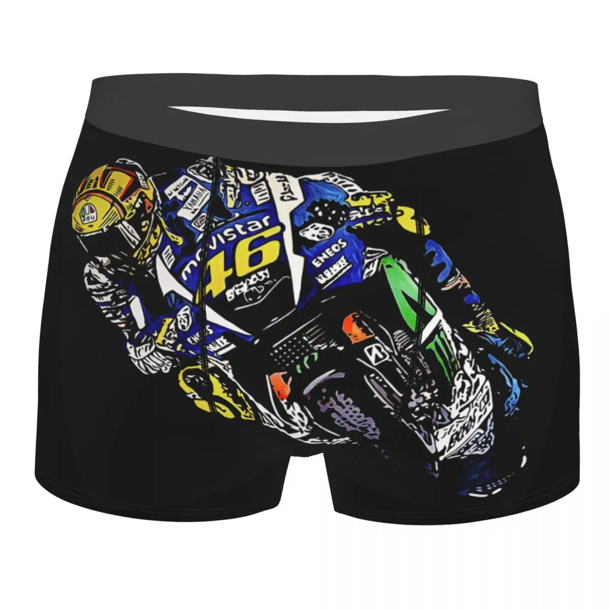 

Male Cool Motorcycle Racing Rossi Underwear Boxer Briefs Soft Shorts Panties Underpants