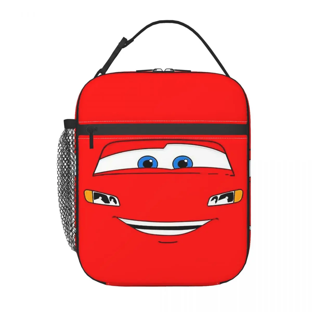 

Custom Cartoon Lightning Mcqueen Cars Portable Lunch Box for Women Leakproof Cooler Thermal Food Insulated Lunch Bag Office Work
