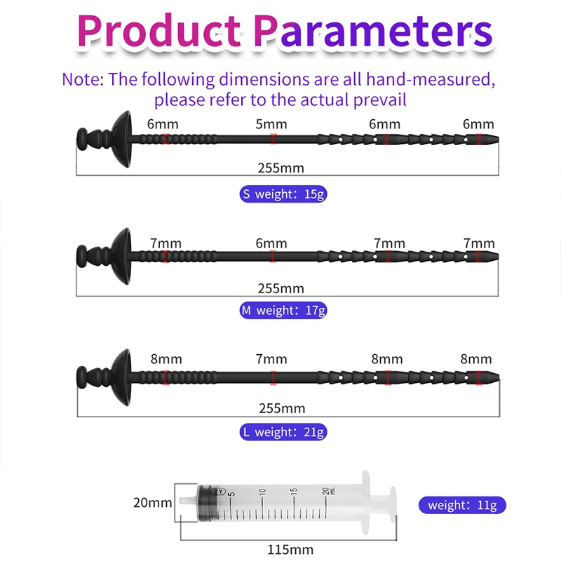 Hollow Silicone Wave Horse Eye Stick Urethran Expander Sextoys SM Penis Plug Men Urethra Masturbation Stimulator Adult Supplies