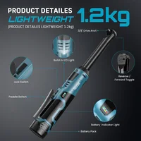 SEESII-Outils de réparation de voiture électriques sans fil, cliquet arc-en-ciel, aste, angle, 2 24.com, 55Nm, 12V, 6 ", 3/8" 3