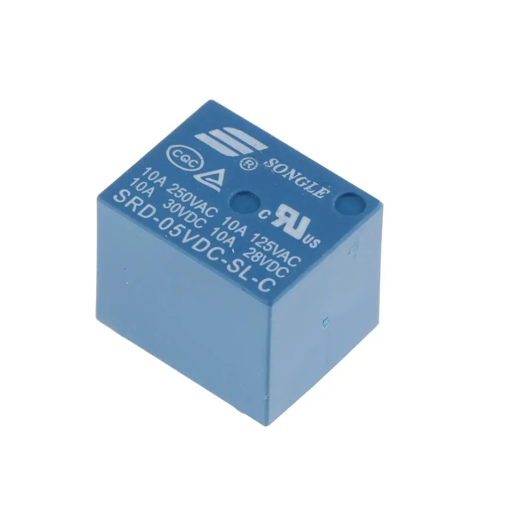10 Pieces SRD 05VDC SL C 5Pin Power Relay 5V DC SPDT PCB Type Blue 10 Pieces SRD 05VDC SL C 5Pin Power Relay 5V DC SPDT PCB Type Blue