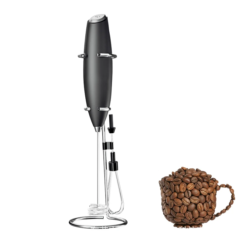 LMETJMA Milk Frother Handheld Electric Foam Maker Coffee Whisk Drink Mixer For Cappuccino Frappe KC0471 Milk Frother