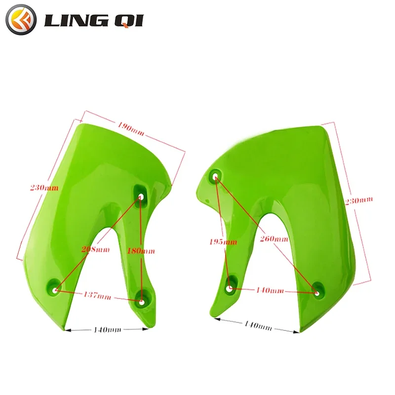LINGQI RACING Motorcycle KLX 110 Plastic Front Side Fender Panel For KLX110 2013 Dirt Pit Bike Motocross Accessories motorcycle accessories,motorcycle fairing