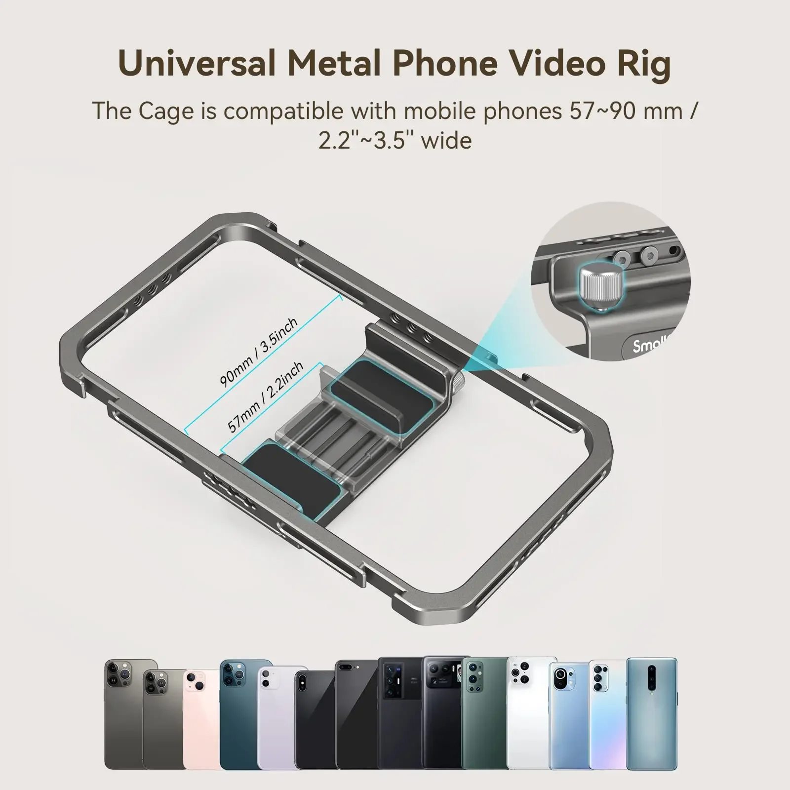 SmallRig Universal Phone Cage Smartphone Video Rig Kit with Handles ...