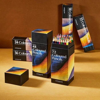 ARJTRACK-Matite professionali in legno a olio, matita morbida per acquerello per schizzi scolastici, materiali artistici, 12,24,48,72,120,160 colori 1