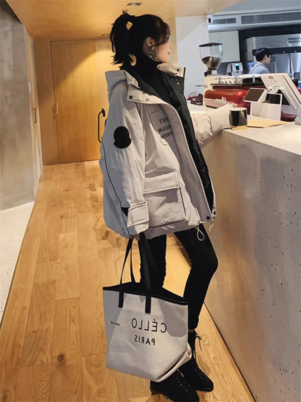 

Network Celebrity Work Outfit BF Down Cotton Jacket for Women's Winter New Korean Version Student Thickened Loose Jacket Trend