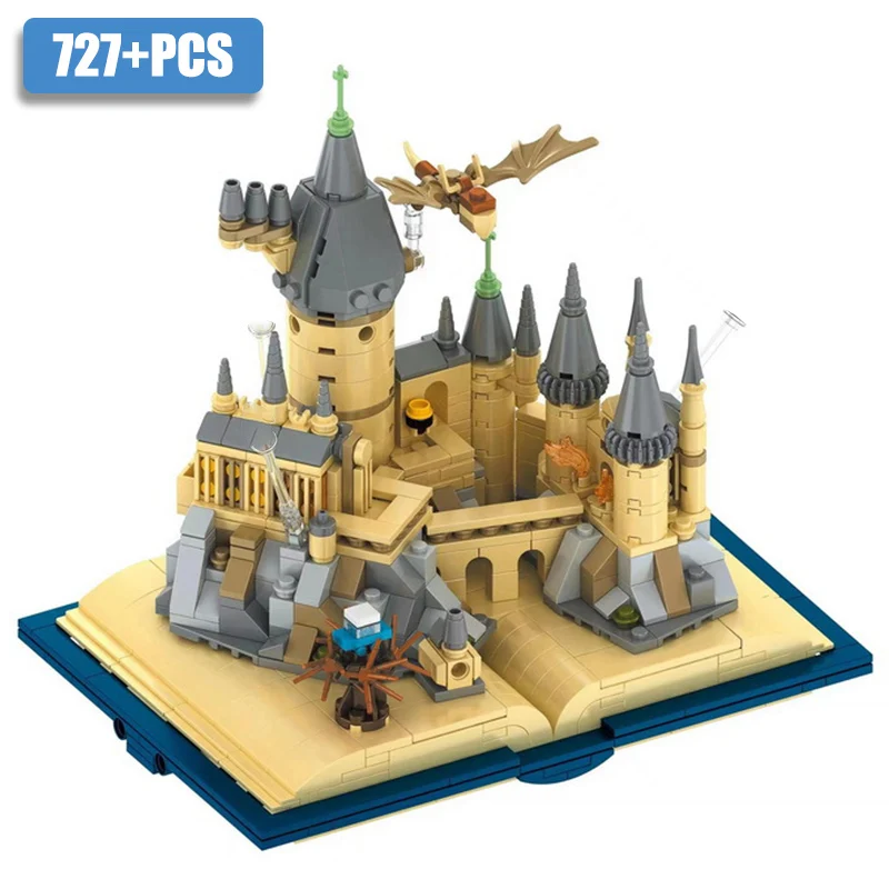 

Creative 727pcs Magic Castle Book Building Blocks MOC Ideas Movie Knights Forbidden Forest Bricks Toys Gifts For Children Adult