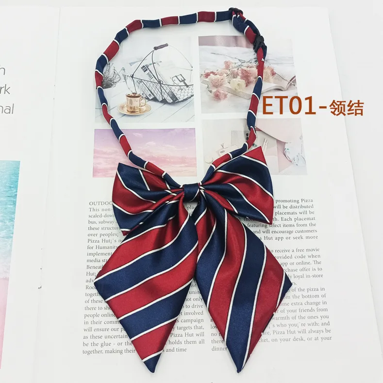 Girl/Boy Summer School Formal Uniform Tie Set Colorful Stripe Plaid British Ties For Student Children Bowtie Necktie