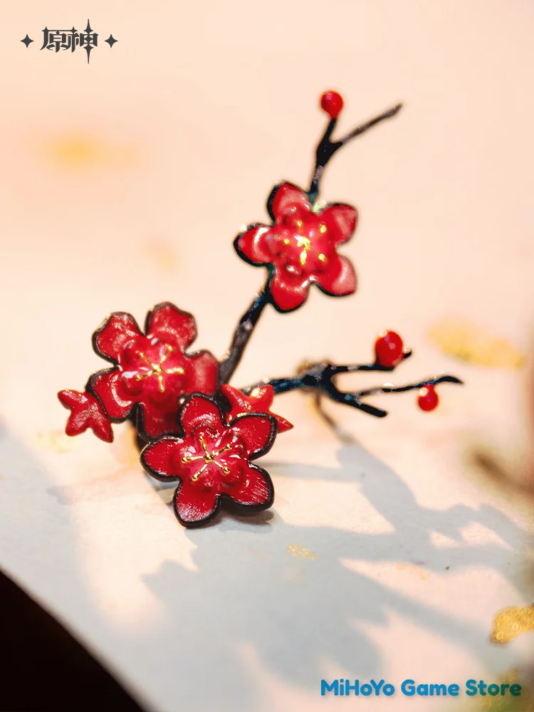 

Брошь на тему Ху Тао MiHoYo, оригинальный официальный реквизит для одежды Genshin Impact, квадратные аксессуары из серии отпечатков на тему Ху Тао