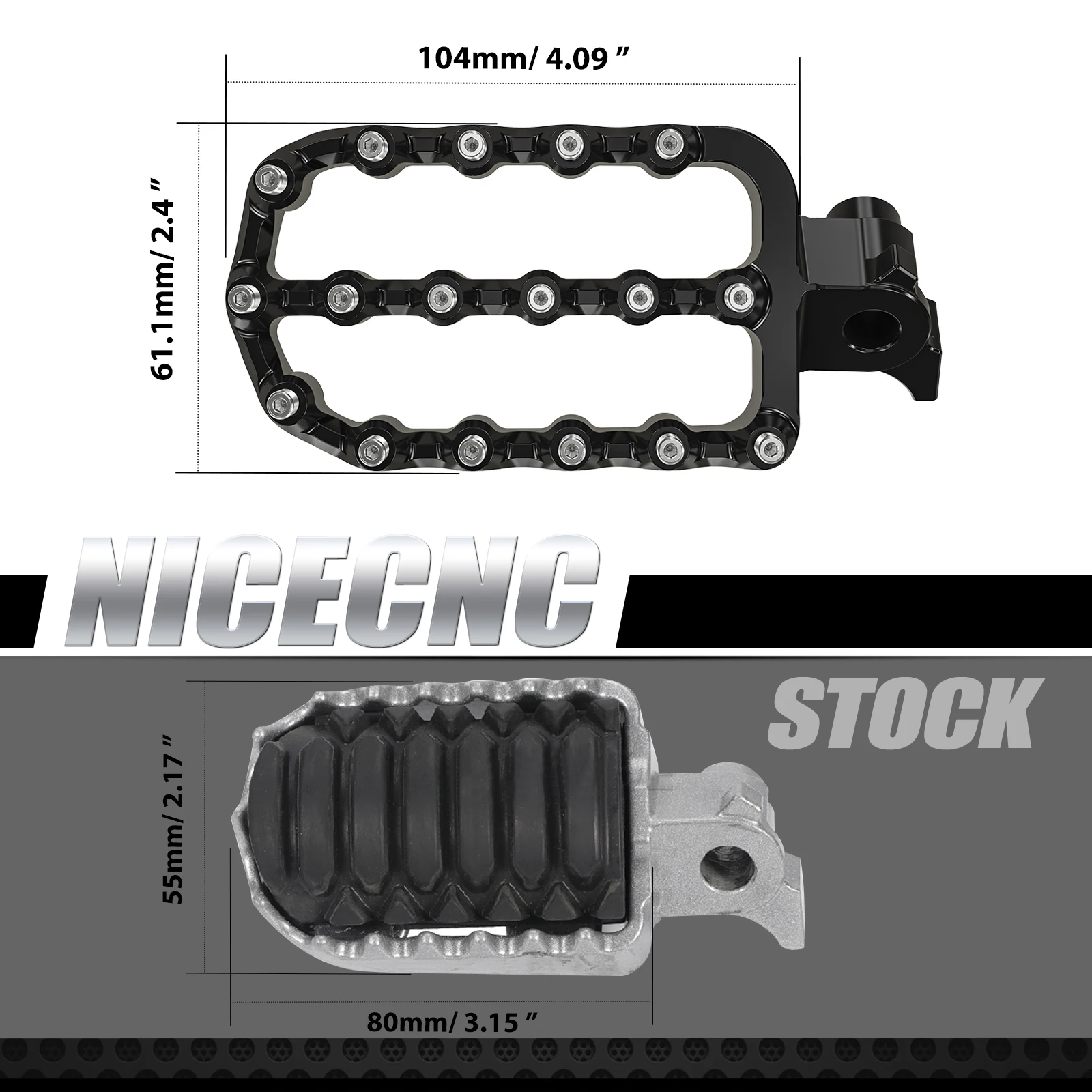 NICECNC Breite Fußrasten DualControl Bremspedal für Yamaha Tenere 700 / XTZ700 2019-2024 Rally Edition Tenere 700 2024 – Detail 15