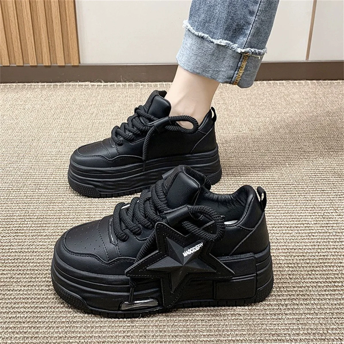 New light fashion all casual small white shoes muffin thick soled ladies board shoes 5