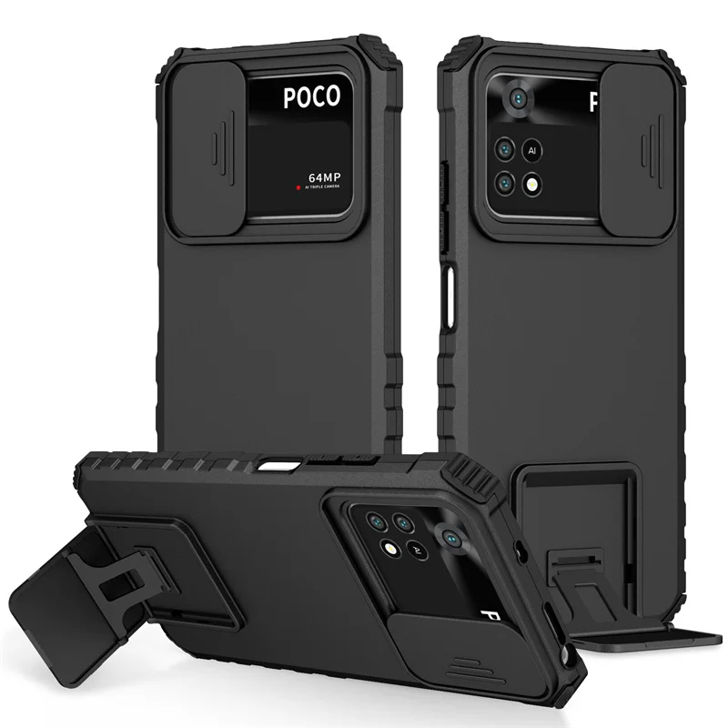  QiongNi Case for Xiaomi Poco M4 Pro 4G Case Cover,Magnetic Car  Mount Bracket Shell Case for Xiaomi Poco M4 Pro 4G 2201117PI 2201117PG Case  Black : Cell Phones & Accessories