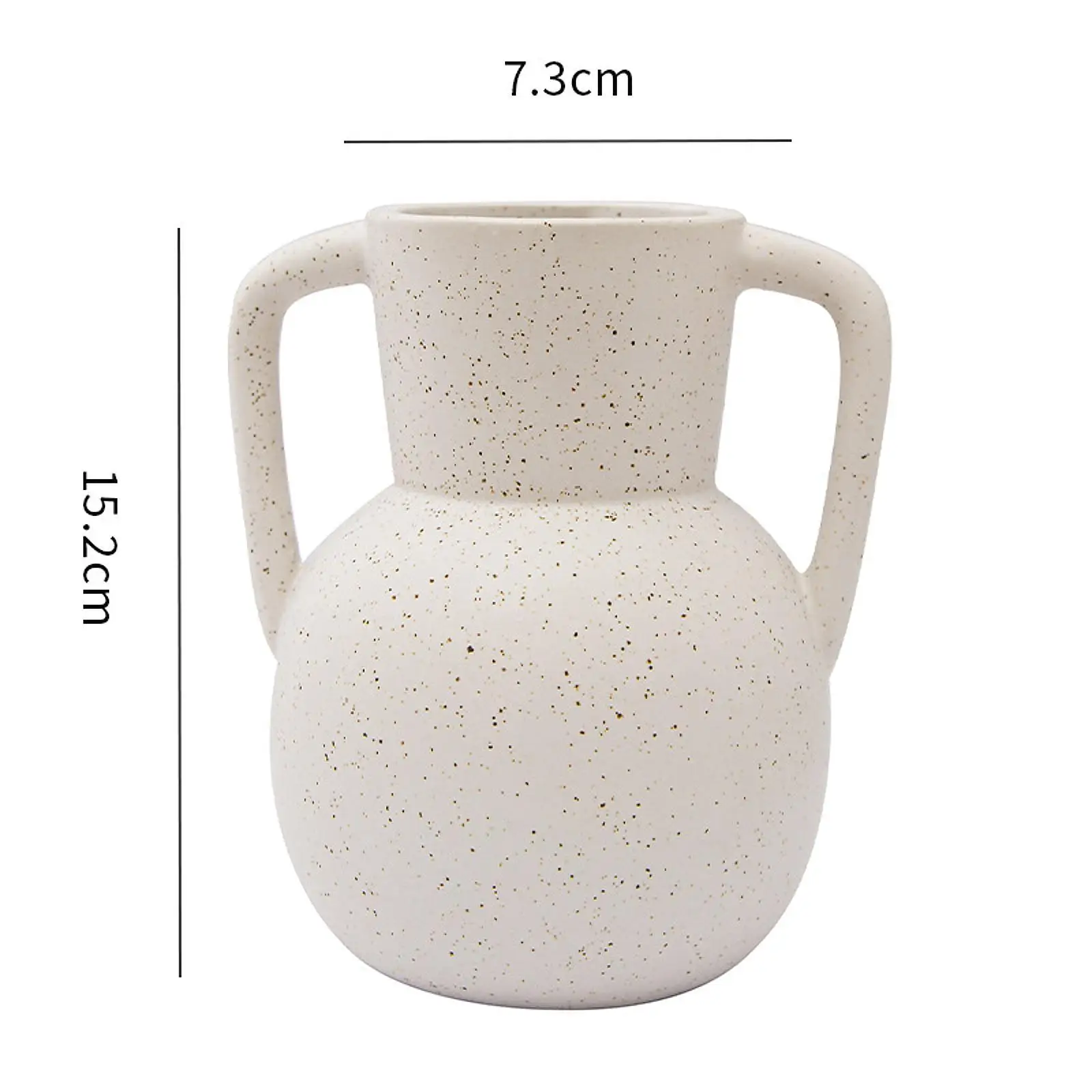 Plant Pot Holder Decors Desktop Display Floral Arrangements Ceramic Flower Vase for Office Fireplace Entryway Living Room Indoor
