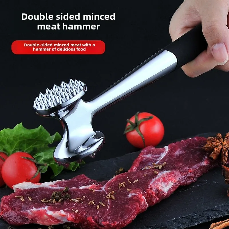 1 double sided steak tenderizer 22 cm home heavy duty durable double sided tenderizer Pork chop hammer
