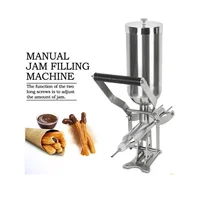 Manual Jam Filling Machine 45L Stainless Steel Cream Filler Churros Maker With 3 Nozzles Bread Puffs Donuts Pastry Baking Tool - Image 2