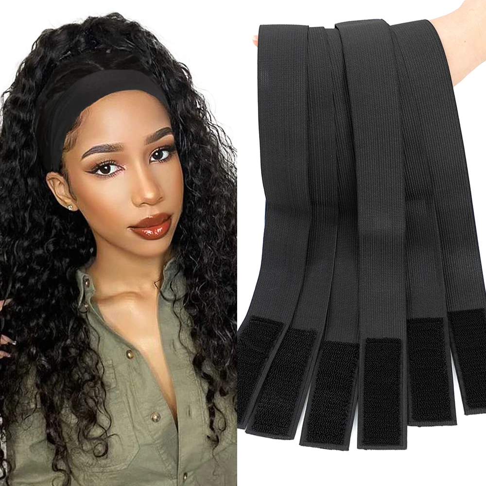 Elastic Band for Wigs Edges Lace Melting Band Edge laying Scarf Adjustable  Wig Bands with Velcros Thick Comfortable Durable - AliExpress