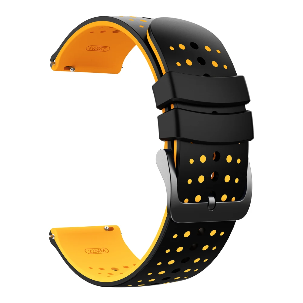 22mm Sport Breathable Silicone Smartwatch Band Bracelet