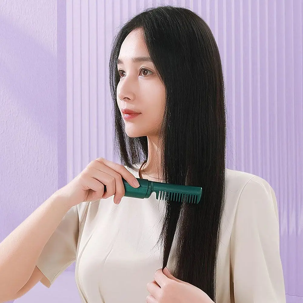 Description Picture 3 of itemUSB Lazy Wireless Hair Hot Comb Rechargeable 2 In 1 Hair Straightener Styling Wet And Dry Fast Heating Comb Home Appliances