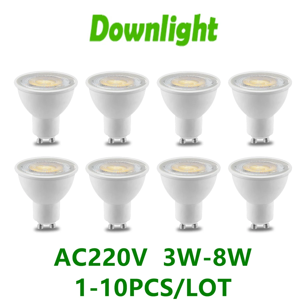 1-10 sztuk reflektor Led GU10 3W 5W 6W 7W 38 stopni żarówka oświetleniowa 220V oświetlenie wewnętrzne 3000K 4000K 6000K Bombillas