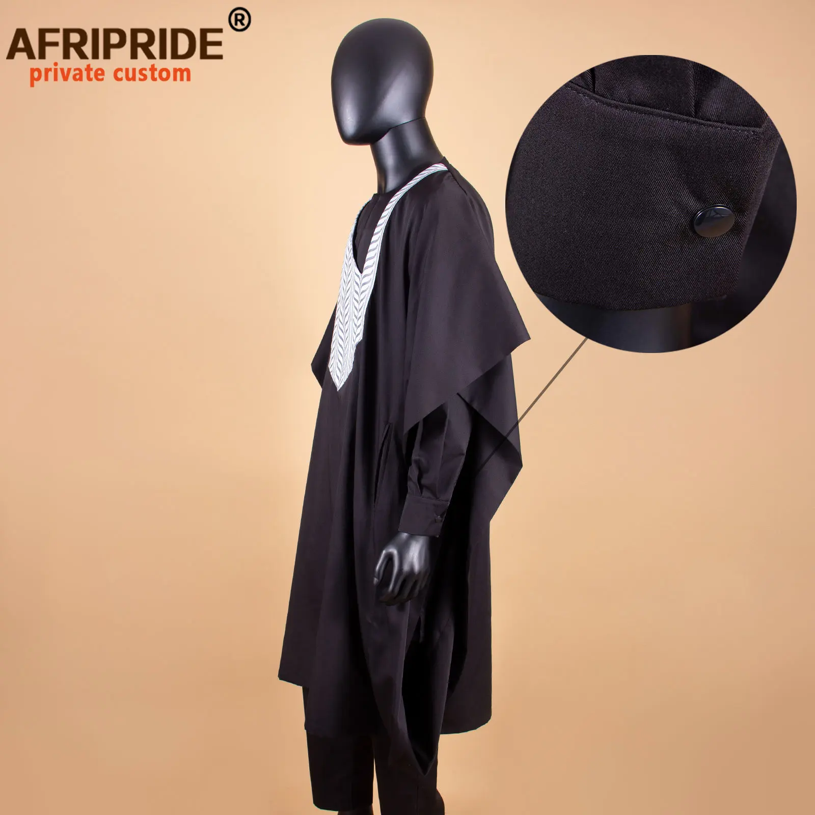 African Clothing 3-Piece Suit For Men - Dashiki Shirt, Ankara Pants & Agbada Robe Traditional Outfit