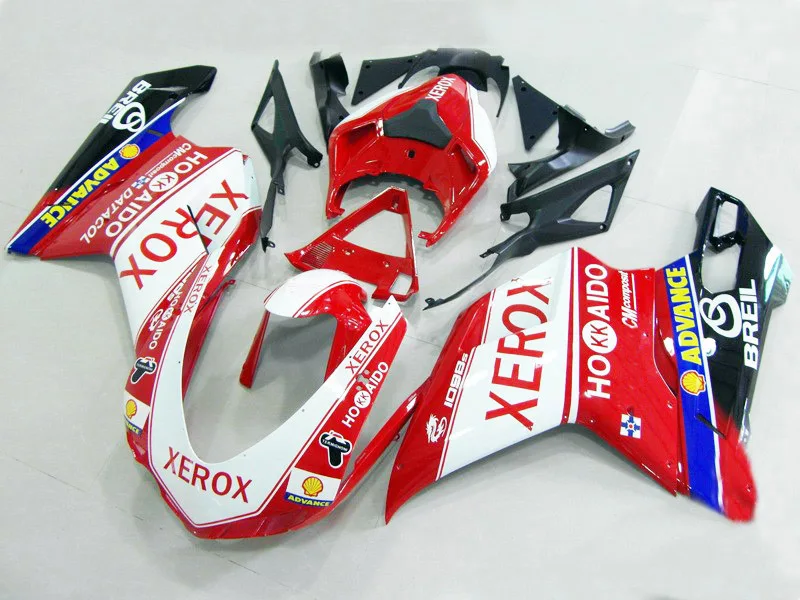 

Комплект обтекателей из АБС-пластика H-мотоцикла для DUCATI 1198 1098 848 1098s 848 07 08 09 10 11 12, Обтекатели красного, белого и синего цвета