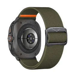 Nylon Elastic Braided Band Strap - Galaxy Ultra 47mm (Amry Green)