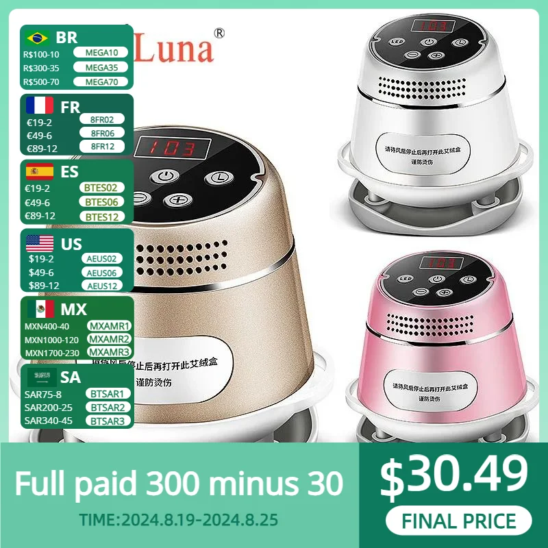 Intelligent Moxibustion Massager Electronic Smoke-free Home Health Warm Palace Fumigation Moxa Herb Physiotherapy Instrument