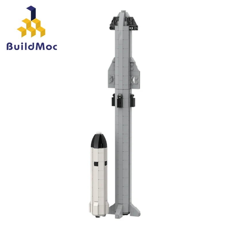 

MOC Space X Falcon Super Heavy Carrier Rocket Building Blocks Set Launch Starship Vehicle Bricks Toys For Children Birthday Gift