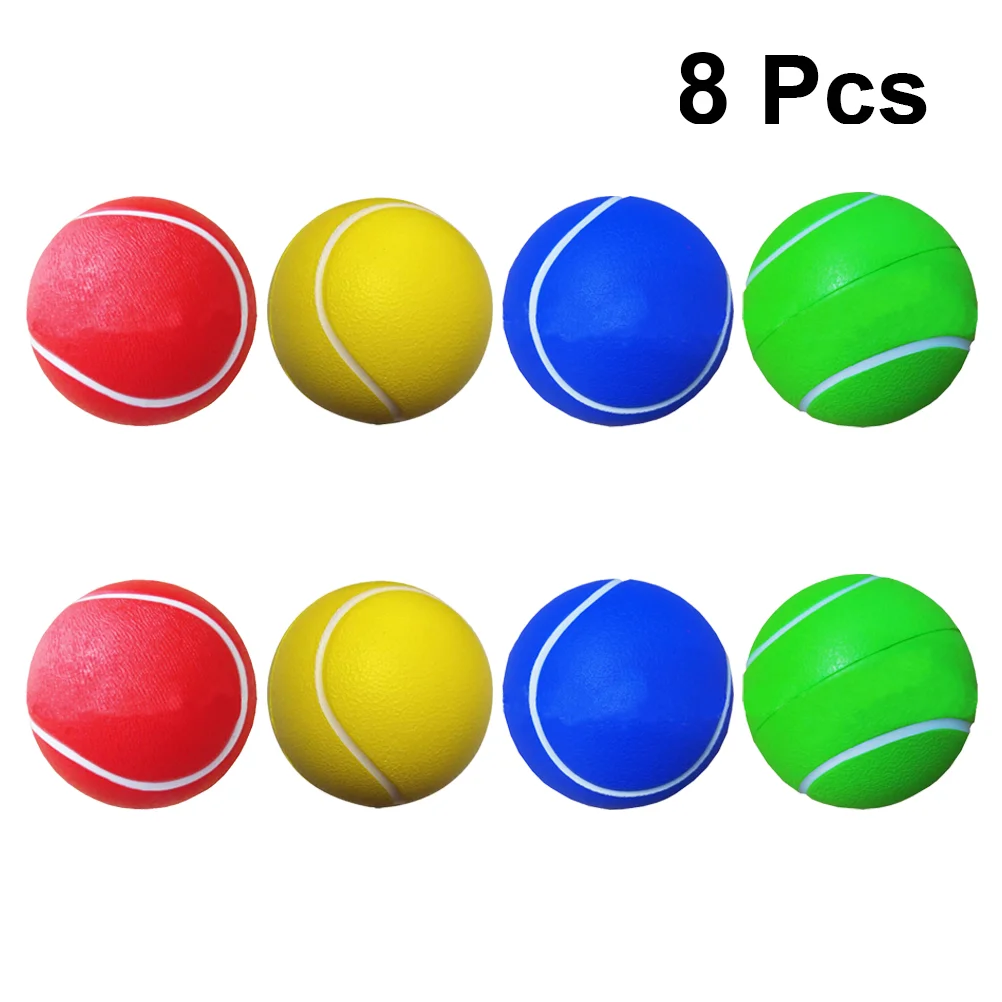 8pcs Solid Tennis Balls Soft Pu Training Balls For Youth Beginner Practice Tennis Accessories Sport Toys Games Racquet Sports