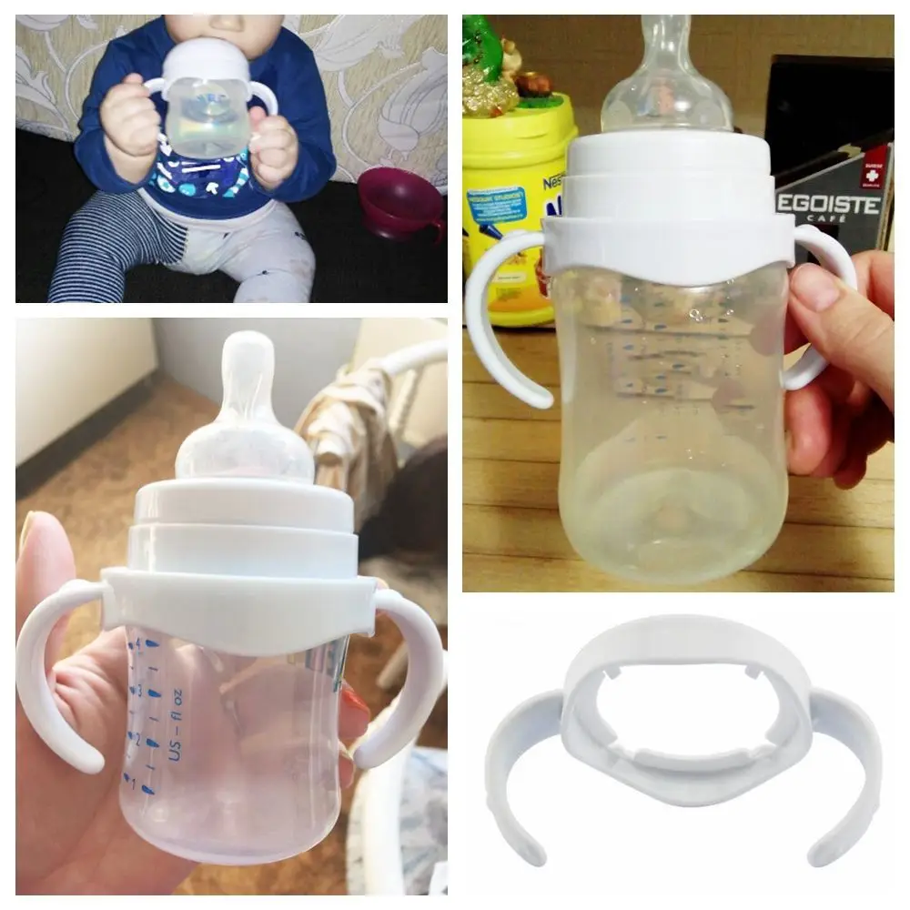 Milk Wide Mouth Silicone Cup Grip Avent Natural Bottle Handle Feeding Accessories 2Pcs, bottle grip handle