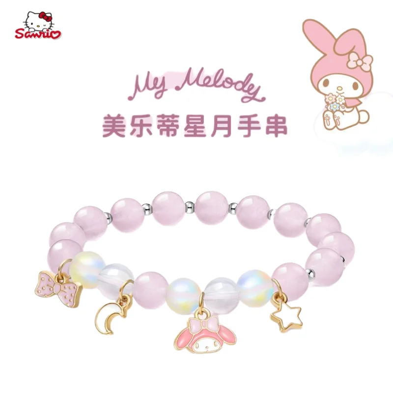 

Sanrio My melody primary school students beaded crystal bracelet female sweet kawaii cute ins niche design sense birthday gift