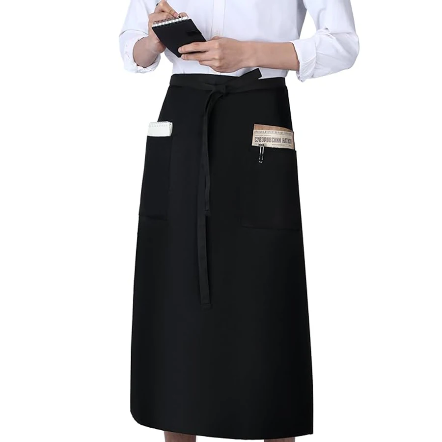 Professional Unisex Half-Body Apron for Hospitality and Culinary Use