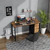 47 inch Computer Desk with 4 Fabric Drawers, Reversible Writing Work Study Desk for Home Office Bedroom, Modern Simple 2