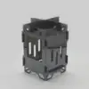 Portable Camping Wood Stove Folding Titanium Fire Pit Sturdy Alcohol for Cooking Pot 4