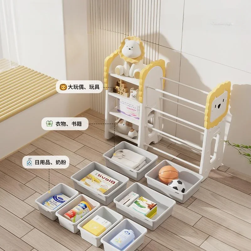 Mobile Children's Bookshelf Floor Storage RackStorage Book Nook Rack Corner Narrow Meuble Rangements Jouets Infant Bookcase