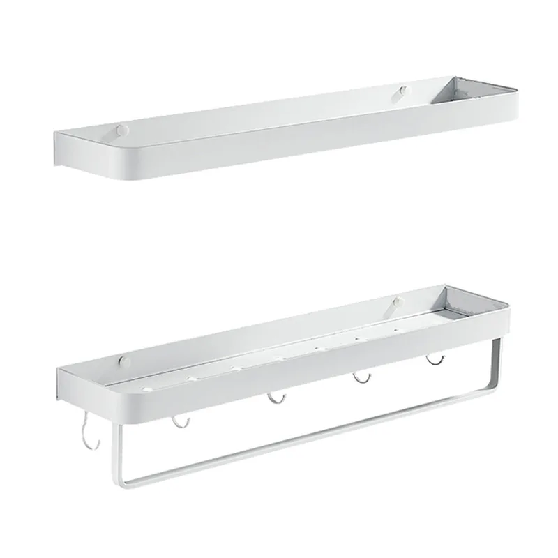 Bathroom Shelf Bath Shower Shelf Aluminum White Bathroom Shampoo Holder Corner shelf Wall Mounted Kitchen Storage holder