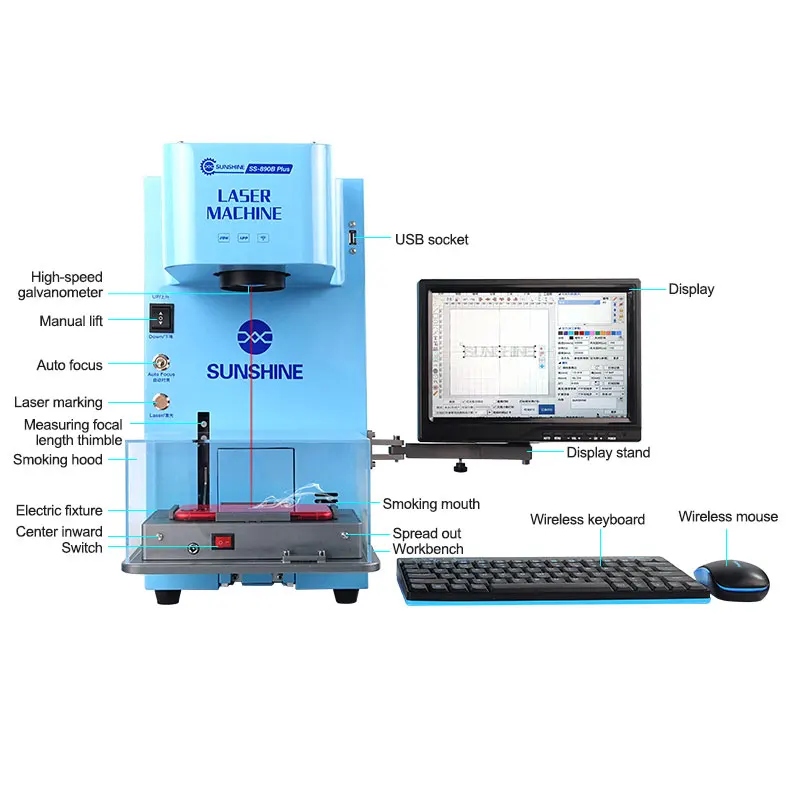SUNSHINE SS-890B Plus 20W Multifunctional Fiber Laser