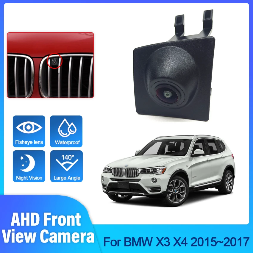 

140 ° AHD 1080P Автомобильная Камера Переднего Вида для BMW X3 X4 2015 2016 2017 ночного видения HD CCD Высокое качество решетка камера широкий угол