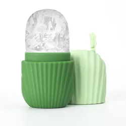 Silicone Ice Face Roller for Beauty Massage and Pore Minimizing (Green)