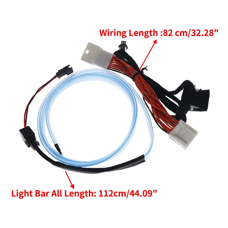 Car LED Instrument Dashboard Panel Trim Atmosphere Light Frame Decor Light Strip Blue For Hyundai Tucson 2015
