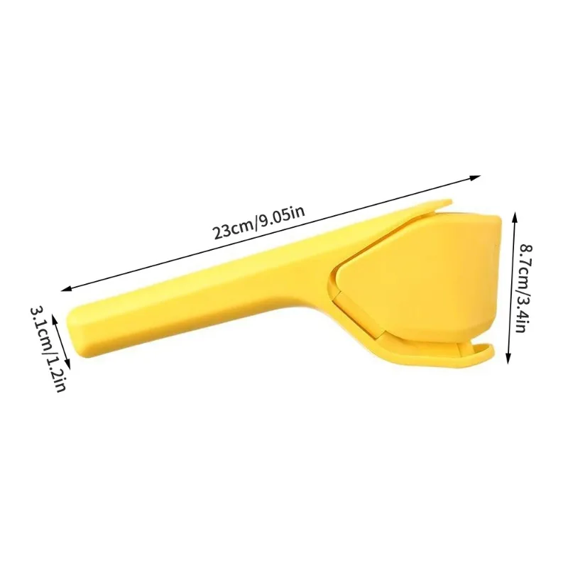 Citrus Squeezer with Built-in Strainer - Easy-to-Use Lemon Lime Juicer, Yellow