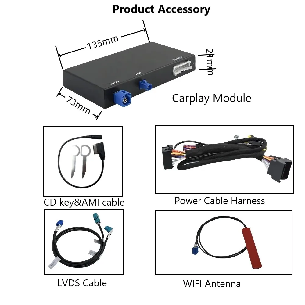 CarPlay e Android Auto wireless per Audi A4 B8 A5 Q5 2010-2015 con interfaccia MMI 3G, AirPlay, MirrorLink, Bluetooth e supporto per telecamera. - Image 6