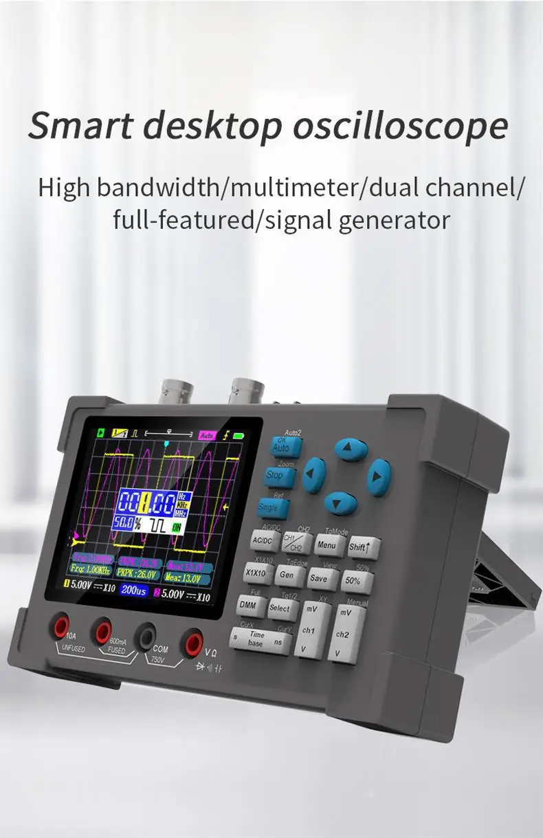 Protable DSO3D12 3.2 Inch Desktop Digital Oscilloscope 120M Bandwidth Dual Chann